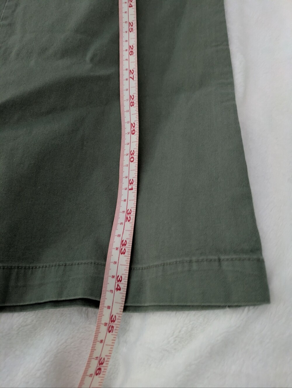π NWT Cherokee bootcut fatigue green khaki pants - Picture 4 of 10